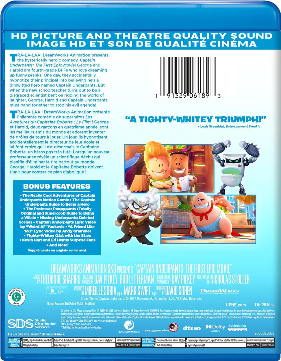 Captain Underpants: The First Epic Movie [Blu-Ray]