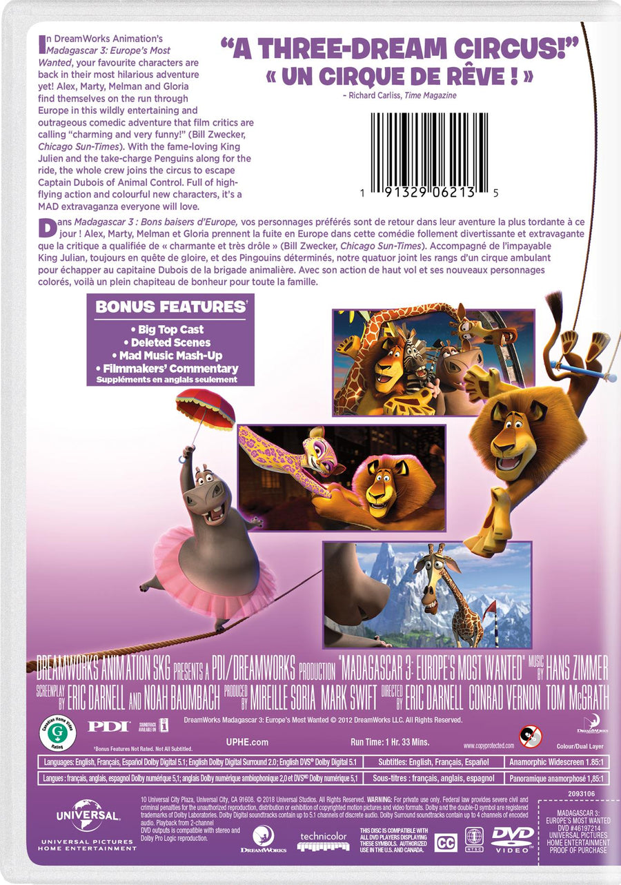Madagascar 3: Europe's Most Wanted [DVD]
