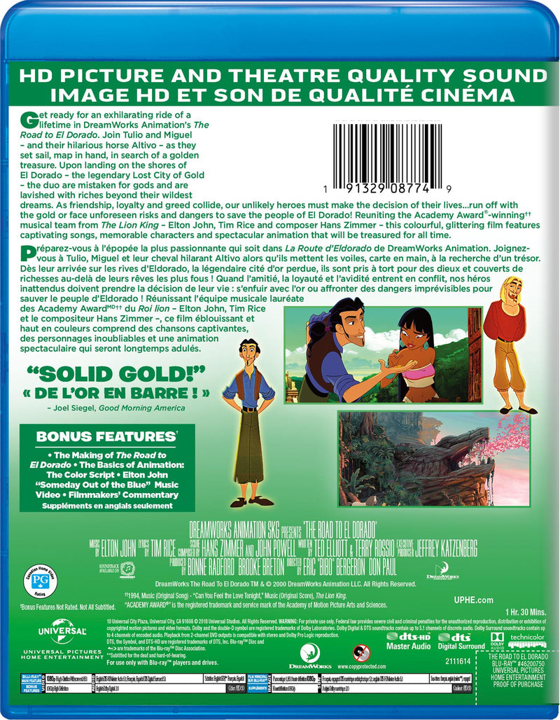 The Road to El Dorado [Blu-Ray]