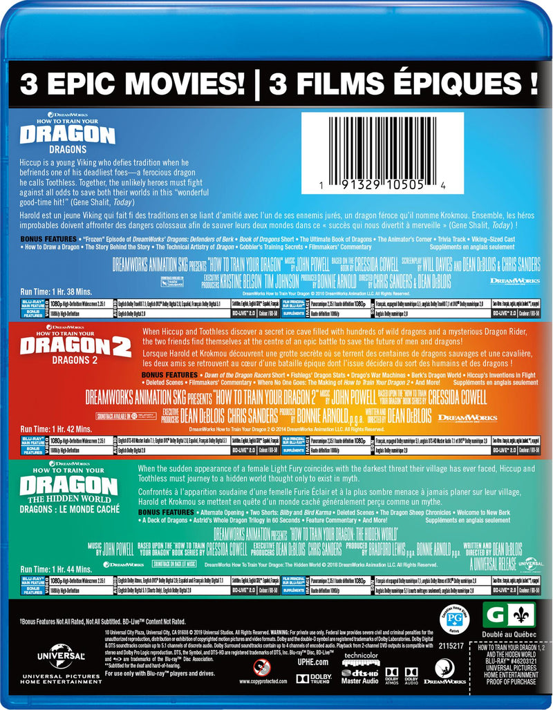 How to Train Your Dragon: 3-Movie Collection [Blu-Ray]