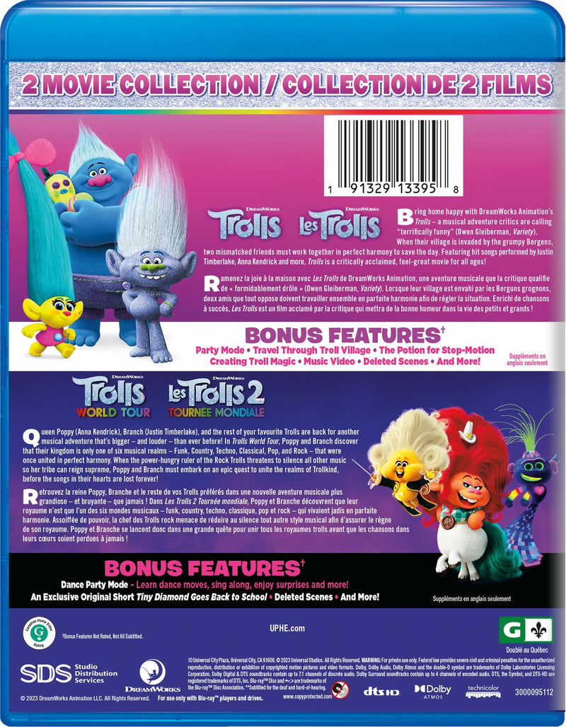 Trolls / Trolls World Tour 2-Movie Collection [Blu-Ray]
