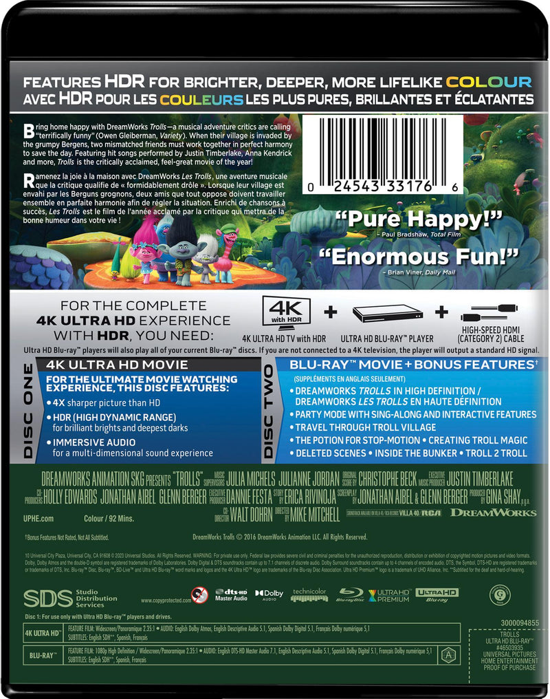 Trolls (4K Ultra HD + Blu-ray) [UHD]