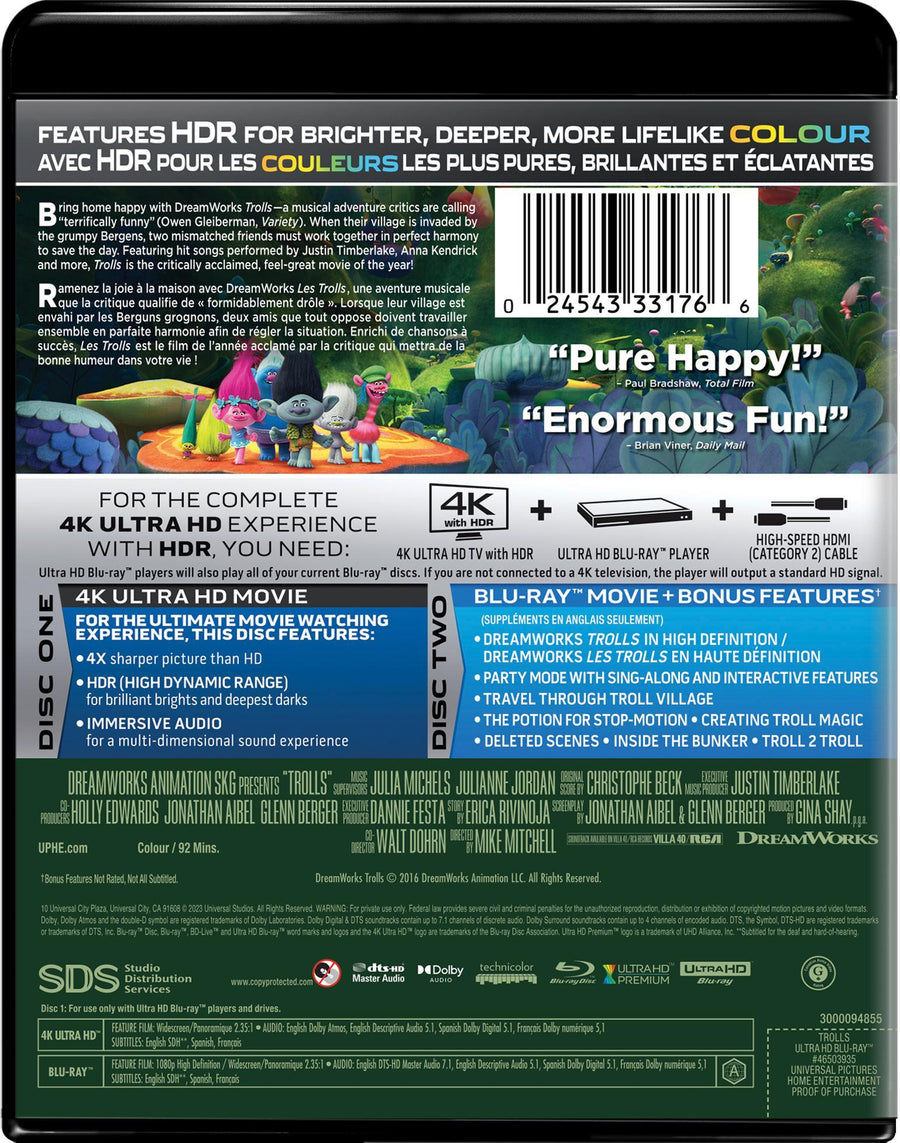 Trolls (4K Ultra HD + Blu-ray) [UHD]
