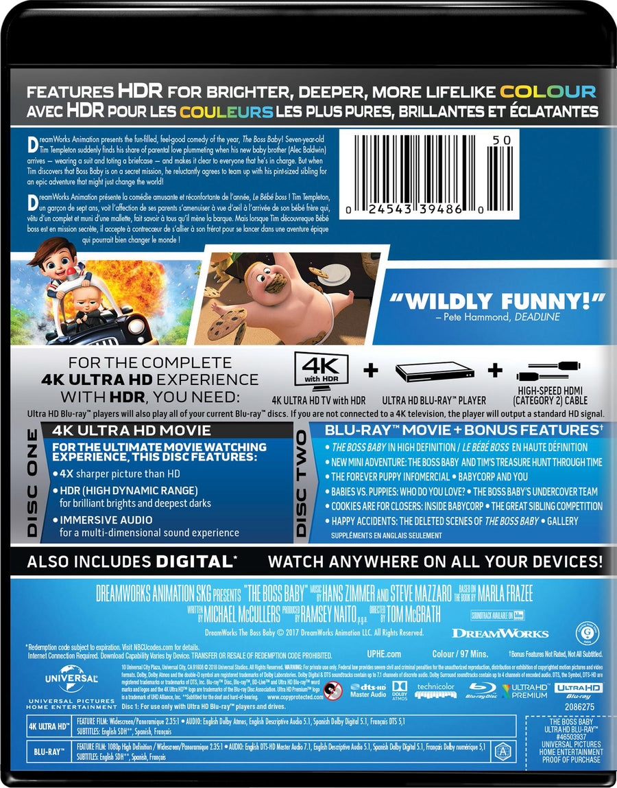 The Boss Baby (4K Ultra HD + Blu-ray) [UHD]