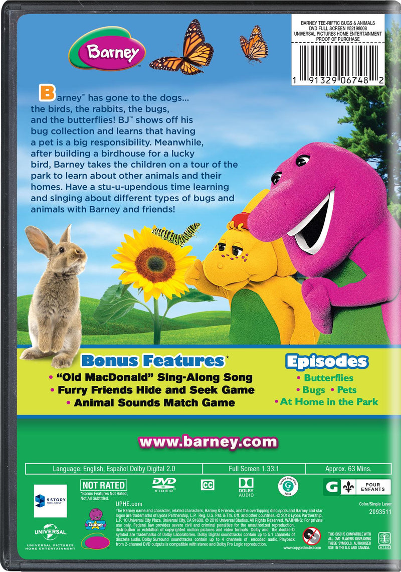 Barney: Tee-rific Bugs & Animals [DVD]