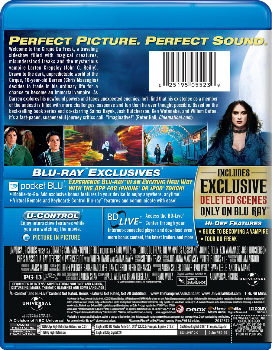 Cirque Du Freak - The Vampire's Assistant [Blu-ray]