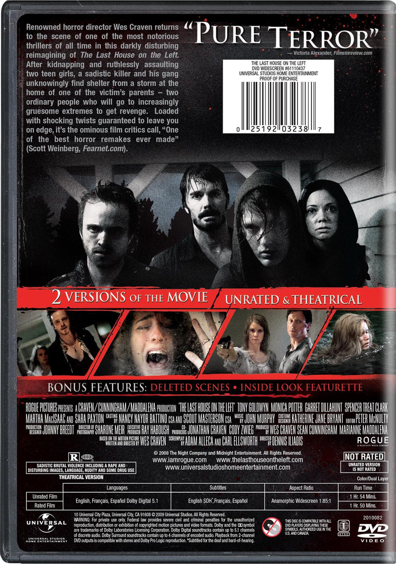 The Last House On the Left [DVD]
