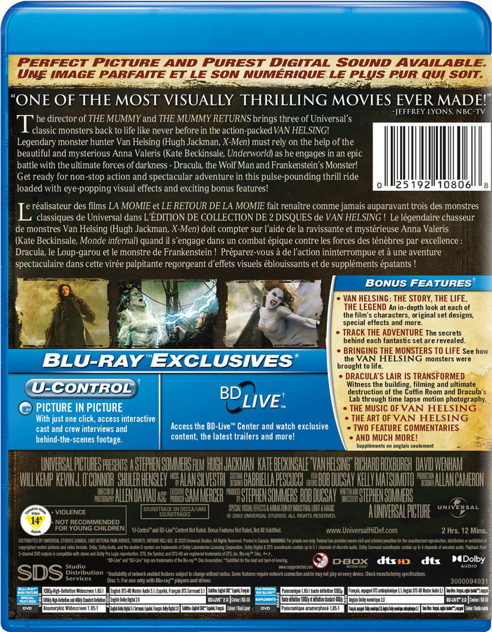 Van Helsing (Blu-ray + DVD) [Blu-ray]