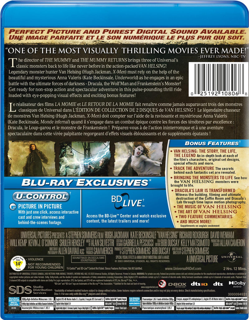 Van Helsing (Blu-ray + DVD) [Blu-ray]