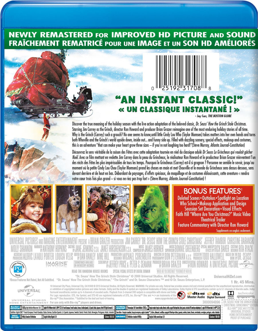 Dr. Seuss' How The Grinch Stole Christmas [Blu-Ray]