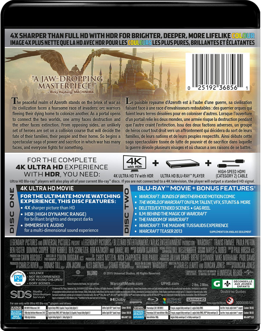 Warcraft (4K Ultra HD + Blu-ray) [UHD]