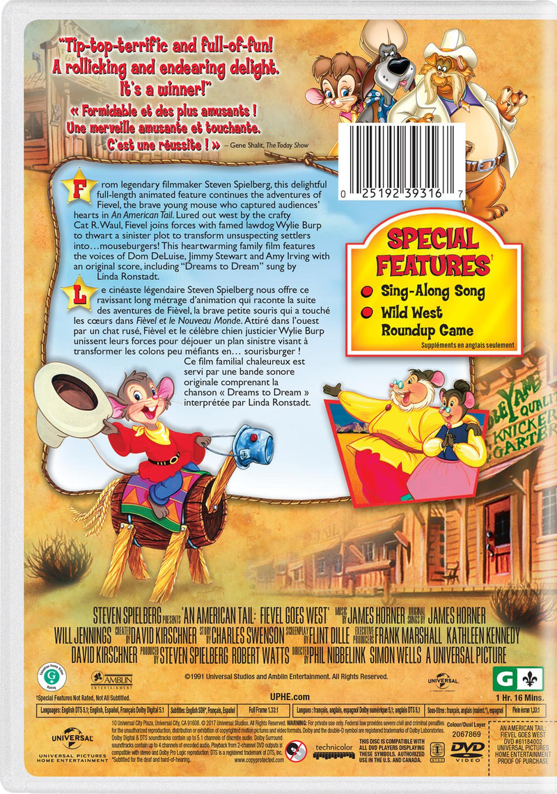 An American Tail: Fievel Goes West (New Artwork) [DVD]