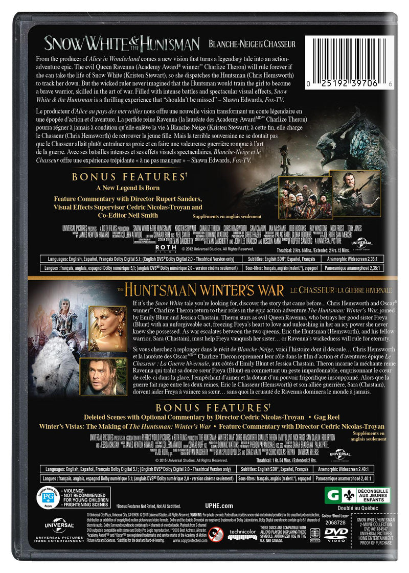 Snow White & The Huntsman / The Huntsman: Winter's War 2-Movie Collection [DVD]