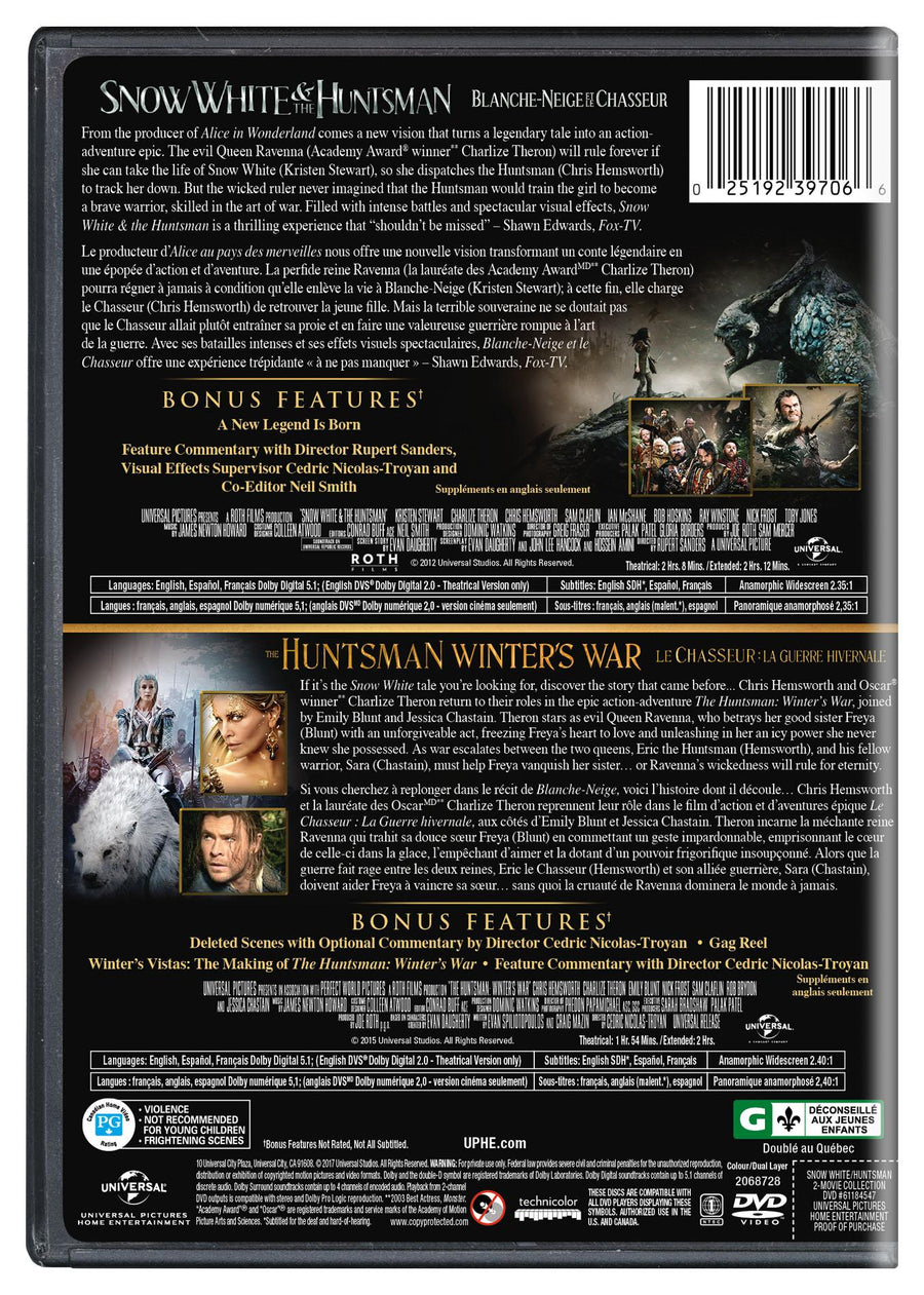 Snow White & The Huntsman / The Huntsman: Winter's War 2-Movie Collection [DVD]