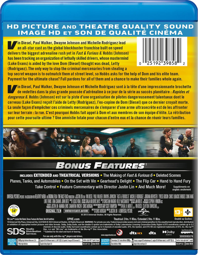 Fast & Furious 6 [Blu-Ray]
