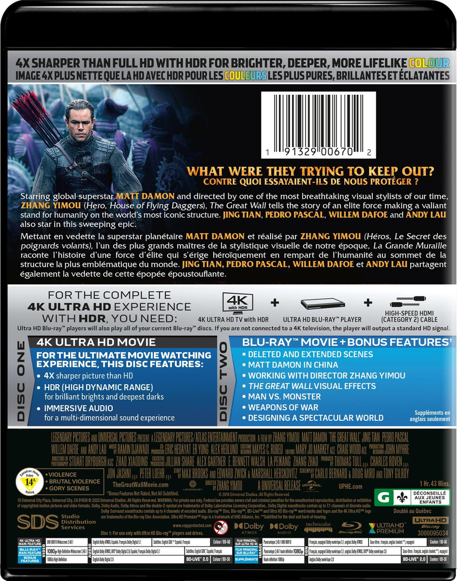 The Great Wall (4K Ultra HD + Blu-ray) [UHD]