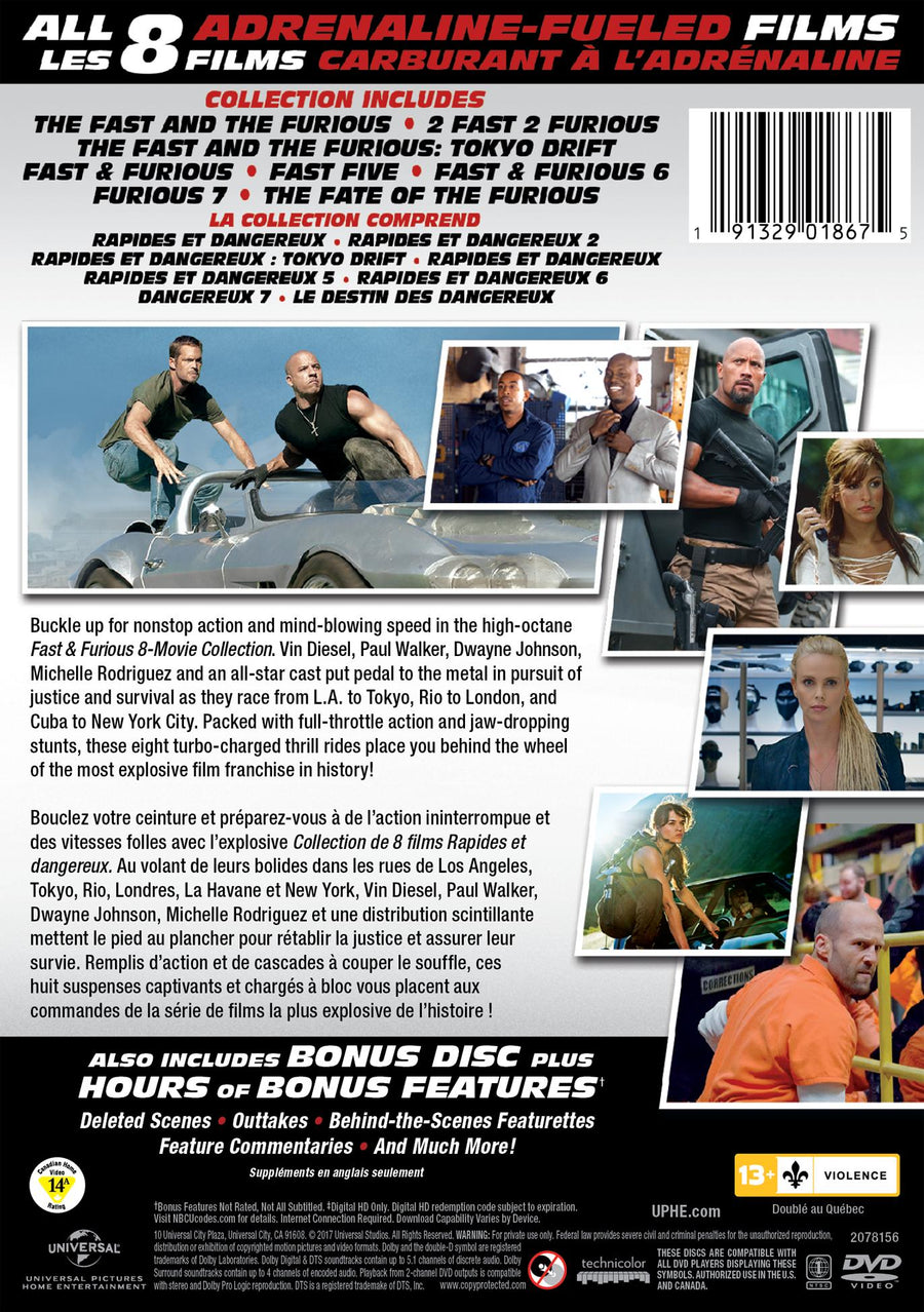 Fast & Furious 8-Movie Collection [DVD]