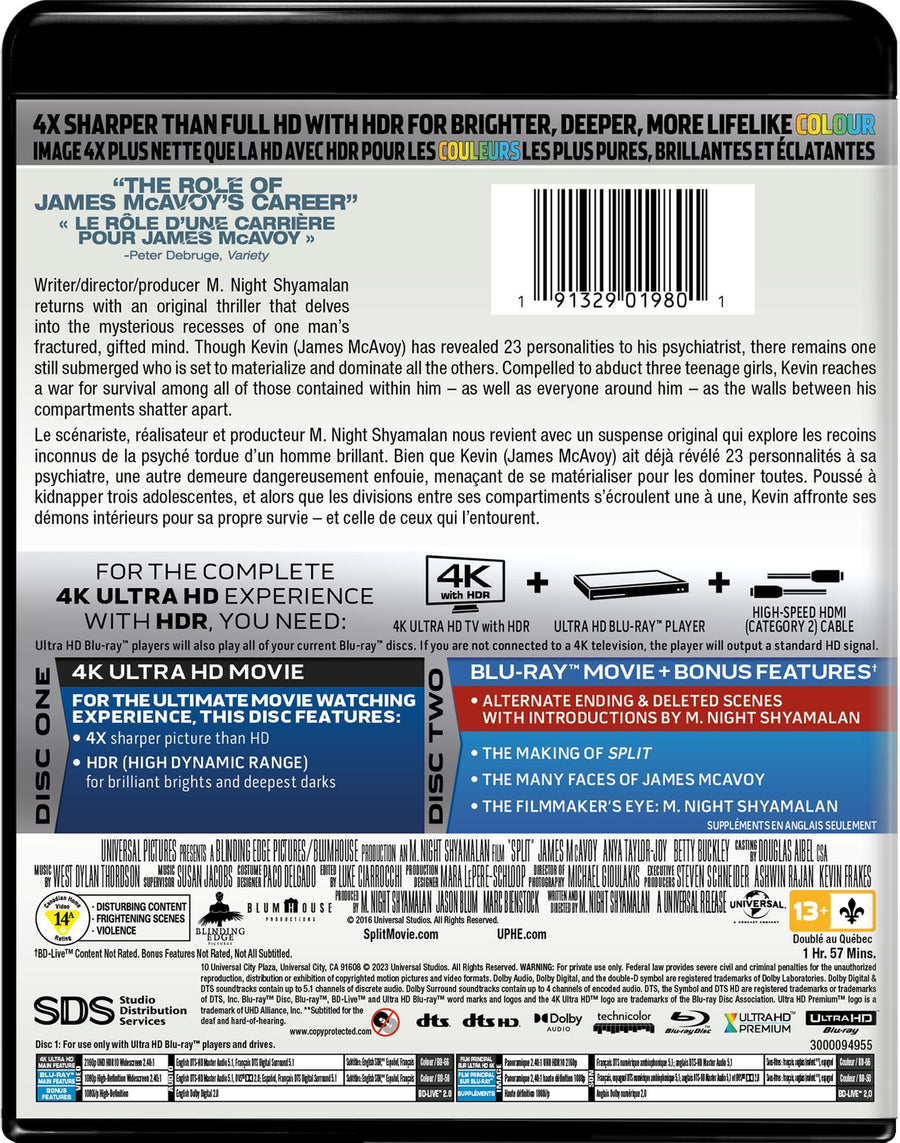 Split (4K Ultra HD + Blu-ray) [UHD]