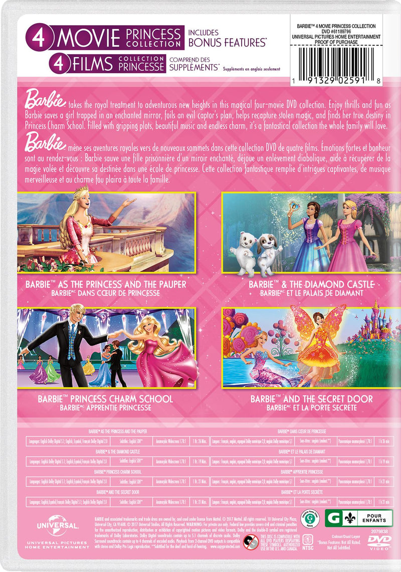 Barbie: 4-Movie Princess Collection [DVD]