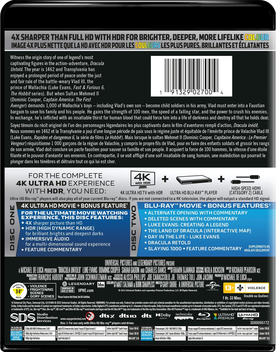 Dracula Untold (4K Ultra HD + Blu-ray) [UHD]
