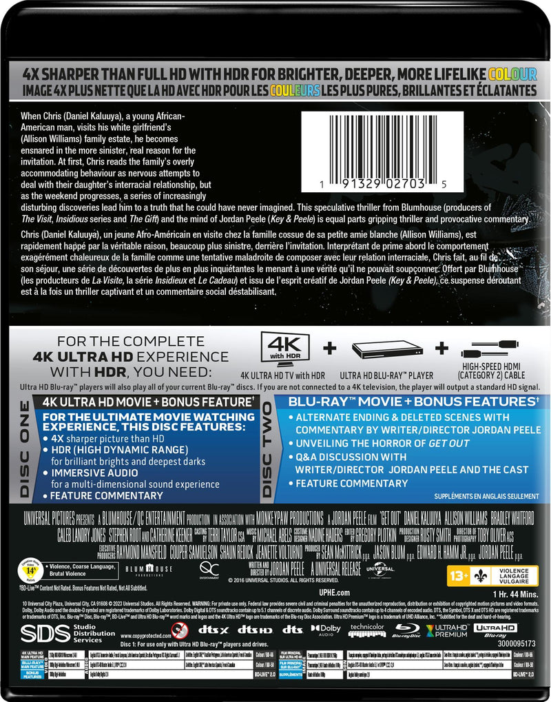 Get Out (4K Ultra HD + Blu-ray) [UHD]