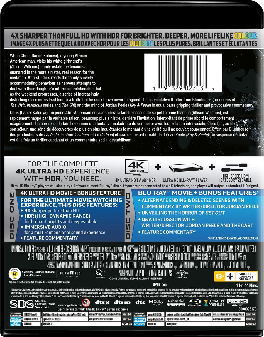 Get Out (4K Ultra HD + Blu-ray) [UHD]