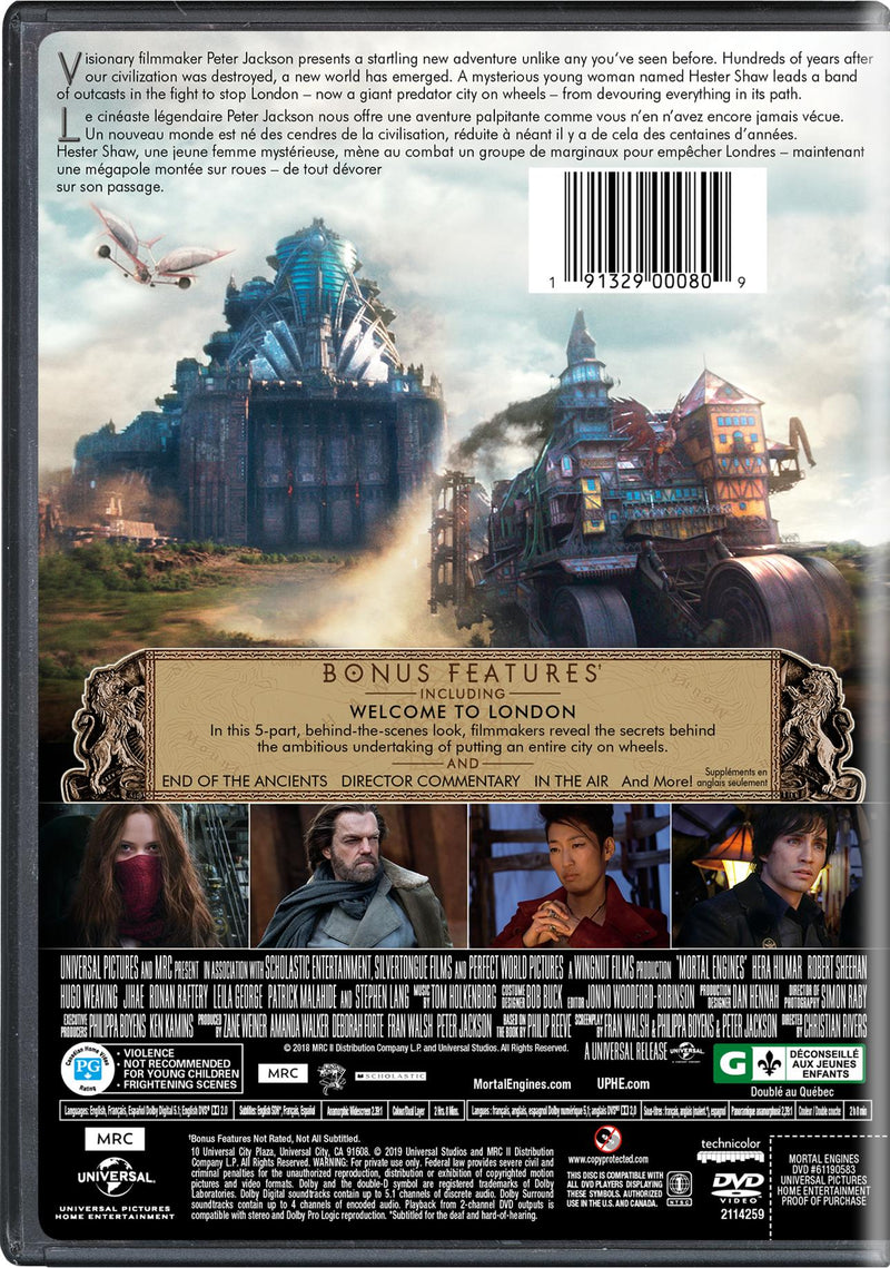 Mortal Engines [DVD]