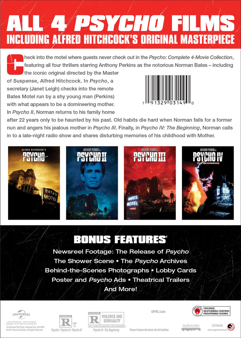 Psycho: Complete 4-Movie Collection [DVD]