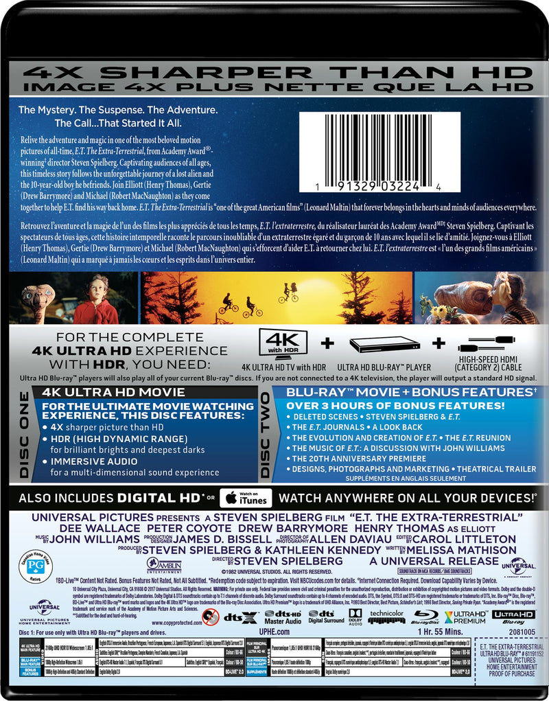 E.T. The Extra-Terrestrial (4K Ultra HD + Blu-ray) [UHD]