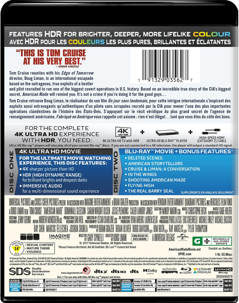American Made (4K Ultra HD + Blu-ray) [UHD]