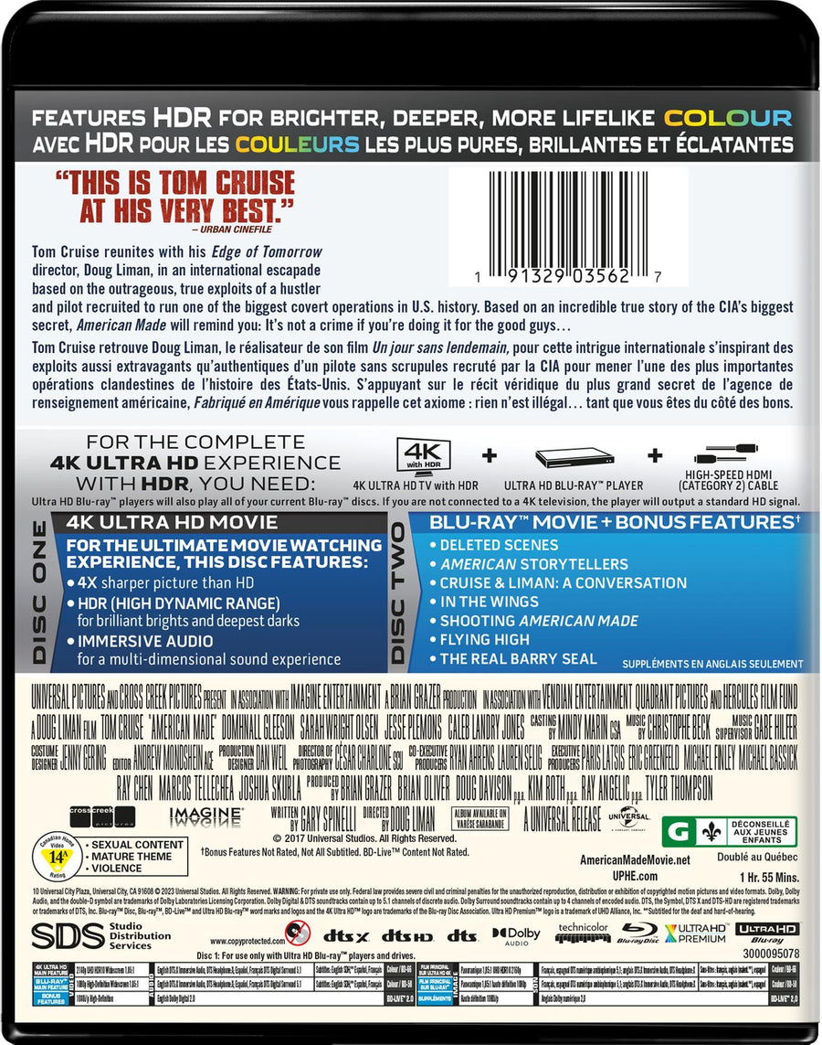 American Made (4K Ultra HD + Blu-ray) [UHD]