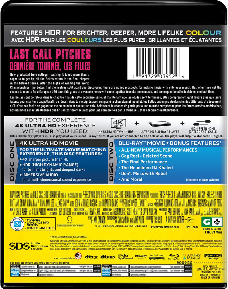 Pitch Perfect 3 (4K Ultra HD + Blu-ray) [UHD]