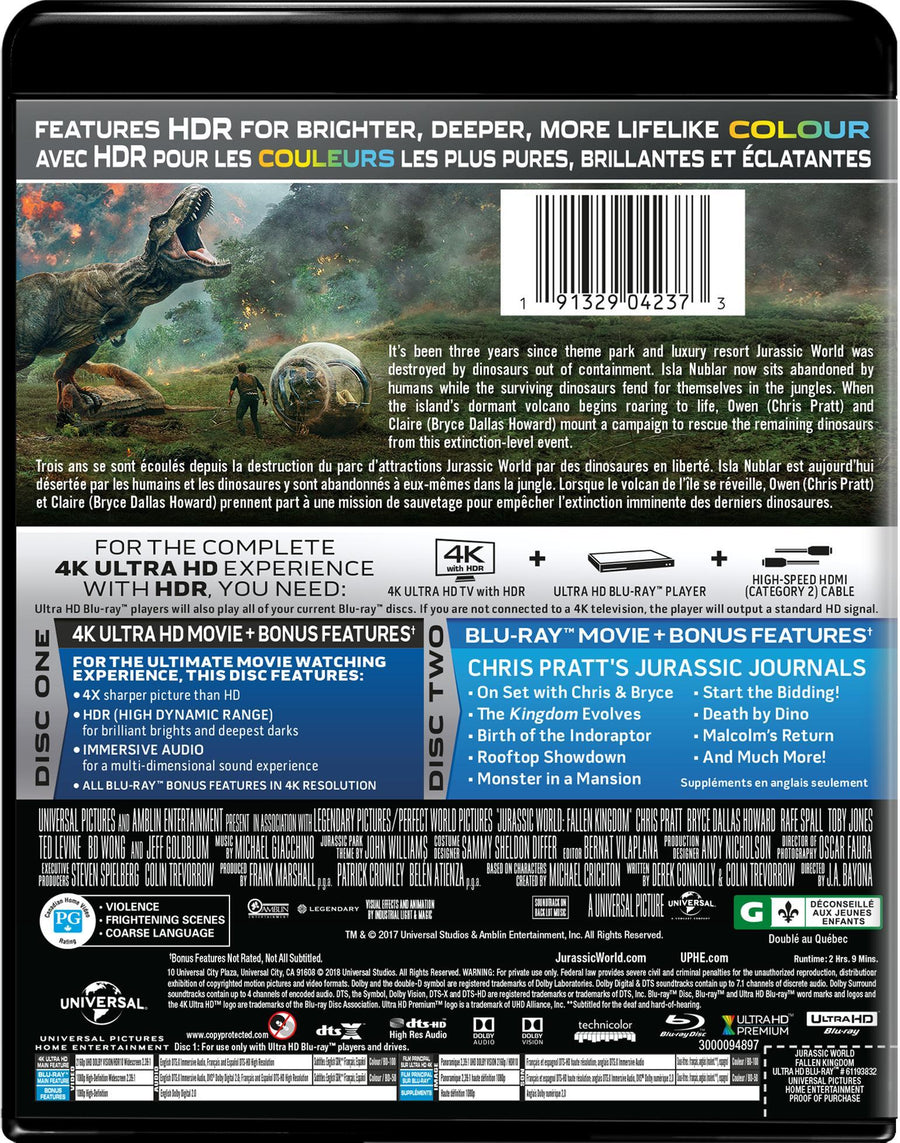 Jurassic World: Fallen Kingdom (4K Ultra HD + Blu-ray) [UHD]