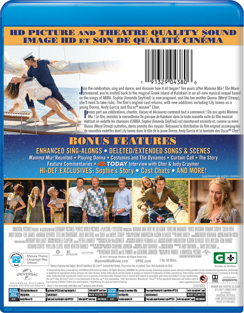 Mamma Mia! Here We Go Again (Blu-ray + DVD) [Blu-Ray]