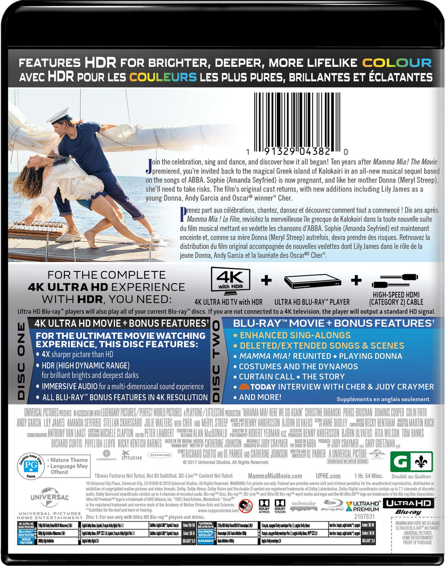 Mamma Mia! Here We Go Again (4K Ultra HD + Blu-ray) [UHD]
