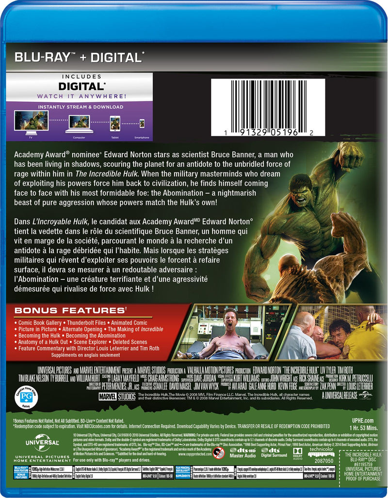 The Incredible Hulk [Blu-Ray]
