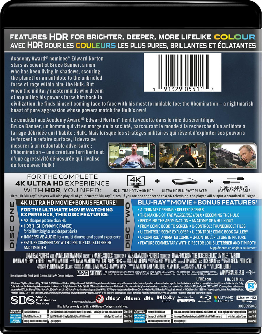 The Incredible Hulk (4K Ultra HD + Blu-ray) [UHD]