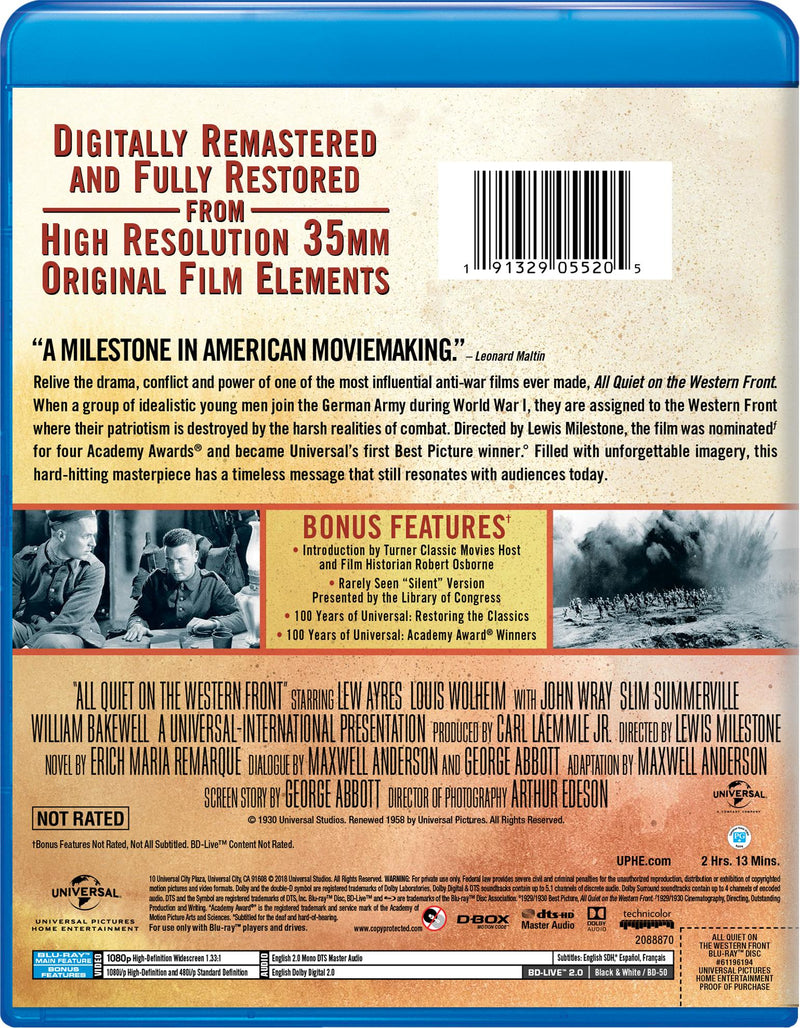 All Quiet on the Western Front [Blu-Ray]