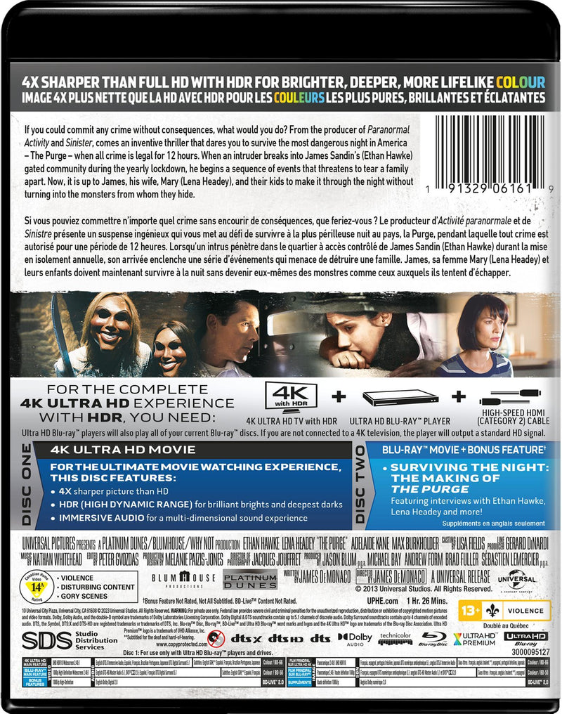 The Purge (4K Ultra HD + Blu-ray) [UHD]