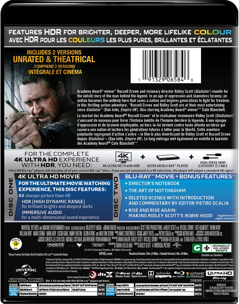 Robin Hood (4K Ultra HD + Blu-ray) [UHD]