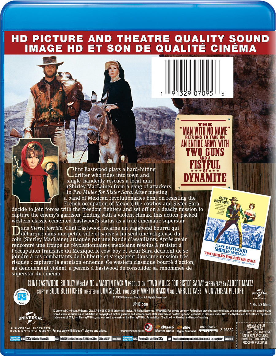 Two Mules For Sister Sara [Blu-Ray]