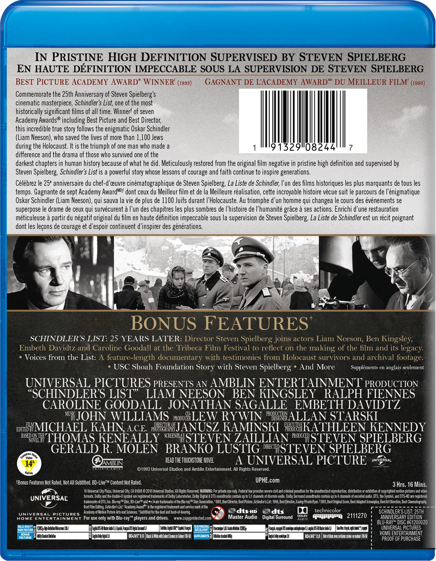 Schindler's List [Blu-Ray]