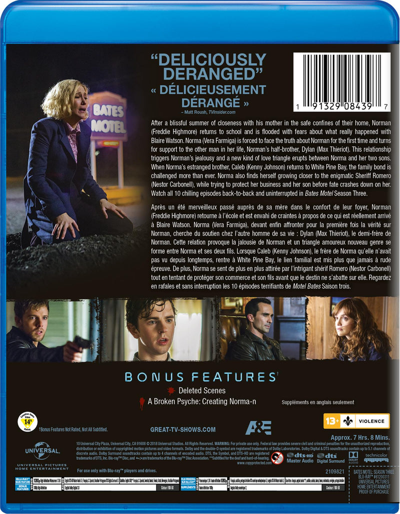 Bates Motel: Season Three [Blu-Ray]