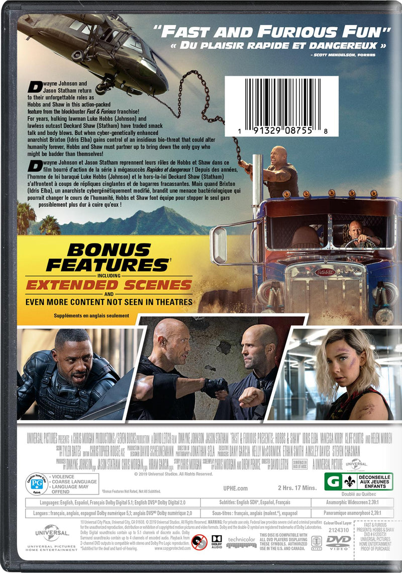 Fast & Furious Presents: Hobbs & Shaw [DVD]