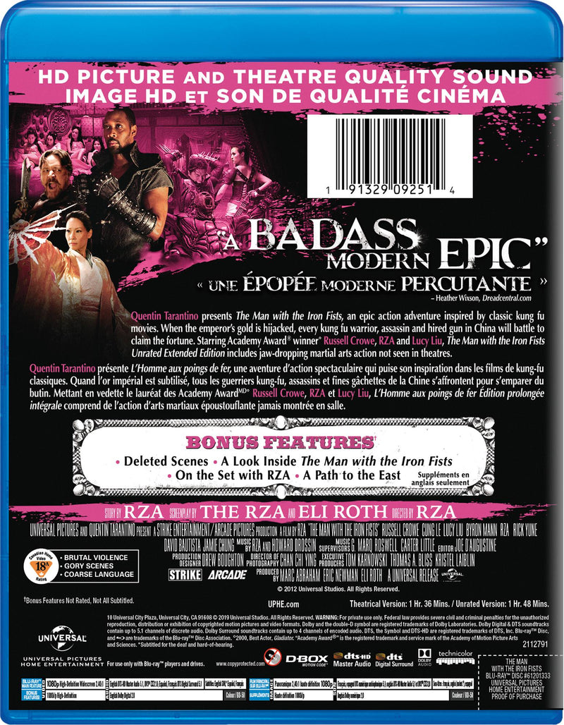 The Man with the Iron Fists [Blu-Ray]
