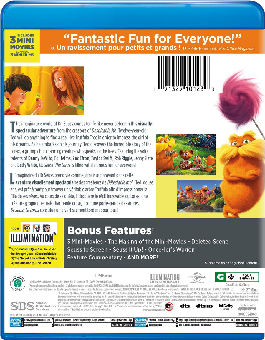 Dr. Seuss' The Lorax [Blu-Ray]