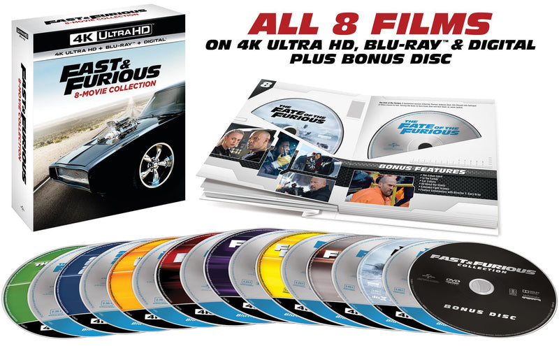 Fast & Furious 8-Movie Collection (4K Ultra HD + Blu-ray) [UHD]
