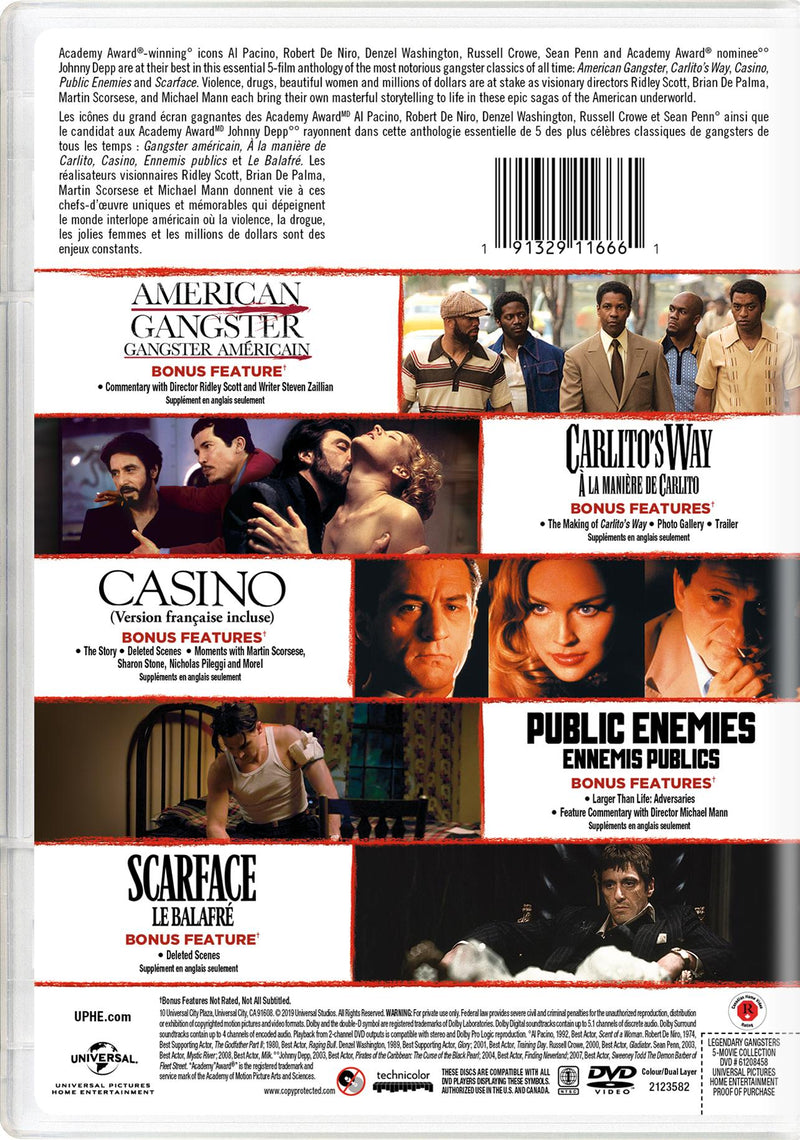 Legendary Gangsters: 5-Movie Collection [DVD]