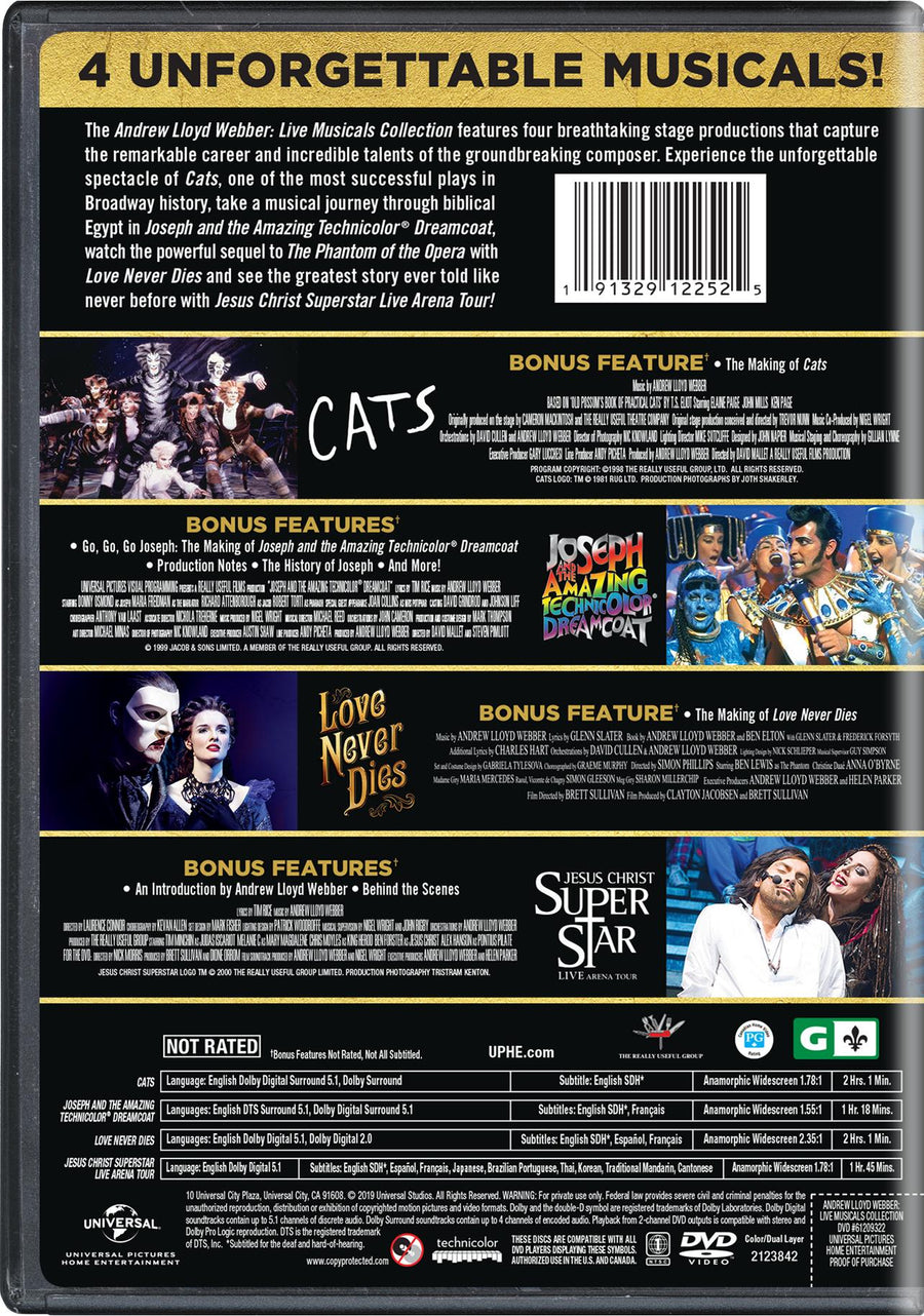 Andrew Lloyd Webber: Live Musicals Collection [DVD]