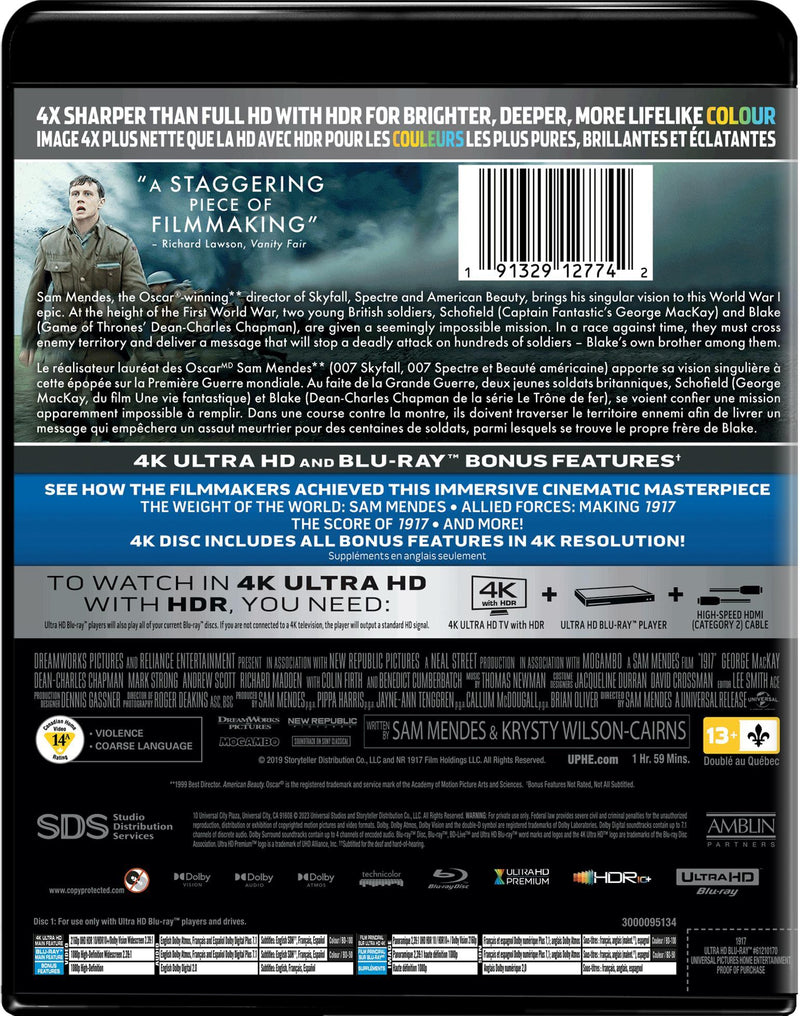 1917 (4K Ultra HD + Blu-ray) [UHD]